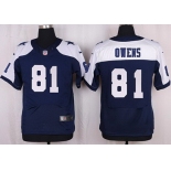 Men's Dallas Cowboys #81 Terrell Owens Navy Blue Thanksgiving Retired Player NFL Nike Elite Jersey