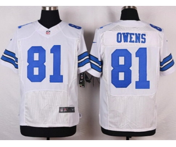 Men's Dallas Cowboys #81 Terrell Owens White Retired Player NFL Nike Elite Jersey