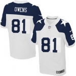 Men's Dallas Cowboys #81 Terrell Owens White Thanksgiving Retired Player NFL Nike Elite Jersey