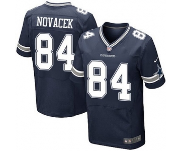 Men's Dallas Cowboys #84 Jay Novacek Navy Blue Team Color NFL Nike Elite Jersey