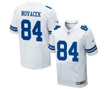 Men's Dallas Cowboys #84 Jay Novacek White Retired Player NFL Nike Elite Jersey