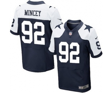 Men's Dallas Cowboys #92 Jeremy Mincey Navy Blue Thanksgiving Alternate NFL Nike Elite Jersey
