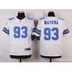 Men's Dallas Cowboys #93 Benson Mayowa White Road NFL Nike Elite Jersey