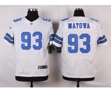 Men's Dallas Cowboys #93 Benson Mayowa White Road NFL Nike Elite Jersey