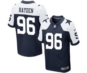 Men's Dallas Cowboys #96 Nick Hayden Navy Blue Thanksgiving Alternate NFL Nike Elite Jersey