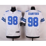 Men's Dallas Cowboys #98 Tyrone Crawford White Road NFL Nike Elite Jersey