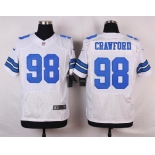 Men's Dallas Cowboys #98 Tyrone Crawford White Road NFL Nike Elite Jersey