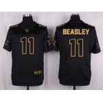 Nike Cowboys #11 Cole Beasley Black Men's Stitched NFL Elite Pro Line Gold Collection Jersey