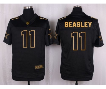 Nike Cowboys #11 Cole Beasley Black Men's Stitched NFL Elite Pro Line Gold Collection Jersey