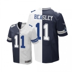 Nike Cowboys #11 Cole Beasley Navy Blue White Men's Stitched NFL Elite Split Jersey