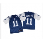 Nike Cowboys #11 Cole Beasley Navy BlueWhite Throwback Men's Stitched NFL Elite Jersey