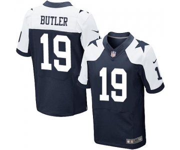 Nike Cowboys #19 Brice Butler Navy Blue Thanksgiving Throwback Men's Stitched NFL Elite Jersey
