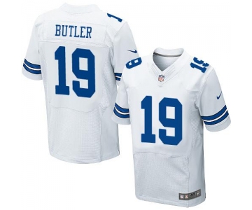 Nike Cowboys #19 Brice Butler White Men's Stitched NFL Elite Jersey