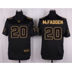 Nike Cowboys #20 Darren McFadden Black Men's Stitched NFL Elite Pro Line Gold Collection Jersey