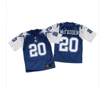 Nike Cowboys #20 Darren McFadden Navy BlueWhite Throwback Men's Stitched NFL Elite Jersey