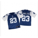 Nike Cowboys #23 Jakar Hamilton Navy BlueWhite Throwback Men's Stitched NFL Elite Jersey