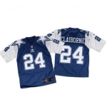 Nike Cowboys #24 Morris Claiborne Navy BlueWhite Throwback Men's Stitched NFL Elite Jersey