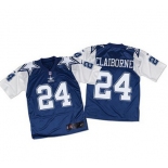 Nike Cowboys #24 Morris Claiborne Navy BlueWhite Throwback Men's Stitched NFL Elite Jersey