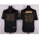 Nike Cowboys #31 Byron Jones Black Men's Stitched NFL Elite Pro Line Gold Collection Jersey