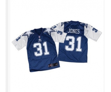 Nike Cowboys #31 Byron Jones Navy BlueWhite Throwback Men's Stitched NFL Elite Jersey