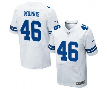 Nike Cowboys #46 Alfred Morris White Men's Stitched NFL Elite Jersey