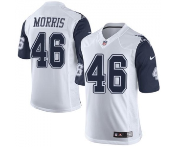 Nike Cowboys #46 Alfred Morris White Men's Stitched NFL Elite Rush Jersey