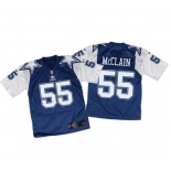 Nike Cowboys #55 Rolando McClain Navy BlueWhite Throwback Men's Stitched NFL Elite Jersey