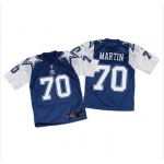 Nike Cowboys #70 Zack Martin Navy BlueWhite Throwback Men's Stitched NFL Elite Jersey