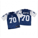Nike Cowboys #70 Zack Martin Navy BlueWhite Throwback Men's Stitched NFL Elite Jersey