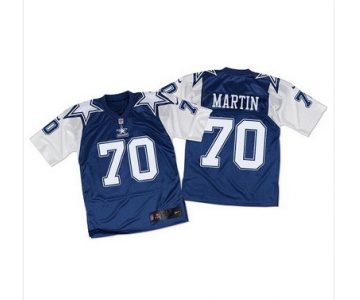 Nike Cowboys #70 Zack Martin Navy BlueWhite Throwback Men's Stitched NFL Elite Jersey