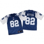 Nike Cowboys #82 Jason Witten Navy BlueWhite Throwback Men's Stitched NFL Elite Jersey