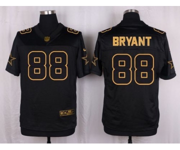 Nike Cowboys #88 Dez Bryant Black Men's Stitched NFL Elite Pro Line Gold Collection Jersey