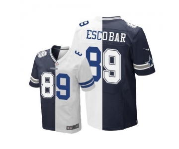 Nike Cowboys #89 Gavin Escobar Navy Blue White Men's Stitched NFL Elite Split Jersey