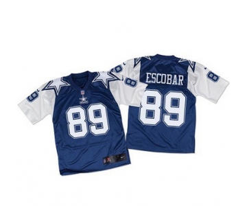 Nike Cowboys #89 Gavin Escobar Navy BlueWhite Throwback Men's Stitched NFL Elite Jersey