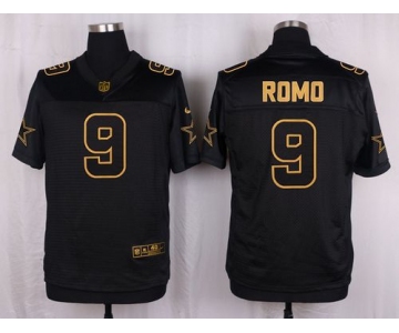 Nike Cowboys #9 Tony Romo Black Men's Stitched NFL Elite Pro Line Gold Collection Jersey