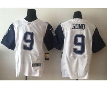 Nike Cowboys 9 Tony Romo White Color Rush Elite Jersey