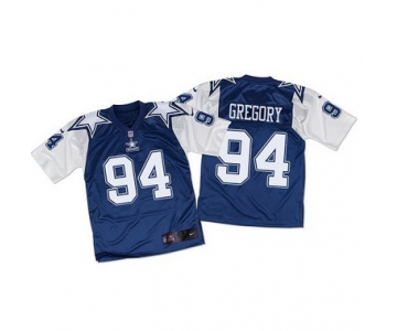 Nike Cowboys #94 Randy Gregory Navy BlueWhite Throwback Men's Stitched NFL Elite Jersey