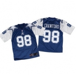 Nike Cowboys #98 Tyrone Crawford Navy BlueWhite Throwback Men's Stitched NFL Elite Jersey