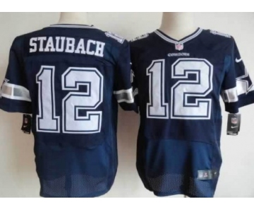 Nike Dallas Cowboys #12 Roger Staubach Blue Elite Jersey