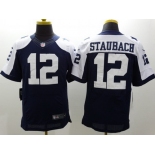 Nike Dallas Cowboys #12 Roger Staubach Blue Thanksgiving Elite Jersey