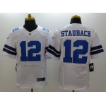 Nike Dallas Cowboys #12 Roger Staubach White Elite Jersey