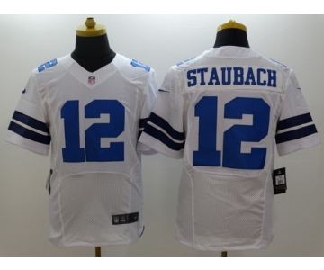 Nike Dallas Cowboys #12 Roger Staubach White Elite Jersey