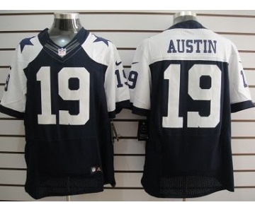 Nike Dallas Cowboys #19 Miles Austin Blue Thanksgiving Elite Jersey