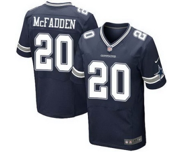 Nike Dallas Cowboys #20 Darren McFadden Blue Elite Jersey