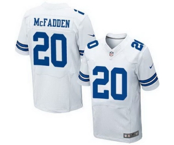 Nike Dallas Cowboys #20 Darren McFadden White Elite Jersey