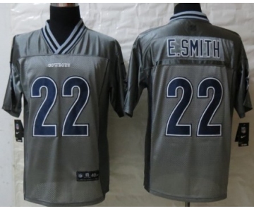 Nike Dallas Cowboys #22 Emmitt Smith 2013 Gray Vapor Elite Jersey