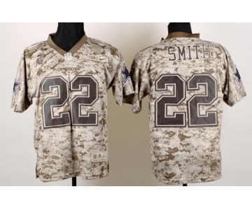 Nike Dallas Cowboys #22 Emmitt Smith 2013 USMC Camo Elite Jersey