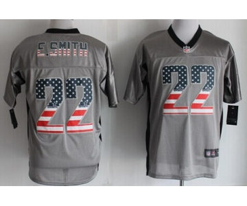 Nike Dallas Cowboys #22 Emmitt Smith 2014 USA Flag Fashion Gray Elite Jersey