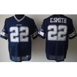 Nike Dallas Cowboys #22 Emmitt Smith Blue Elite Jersey