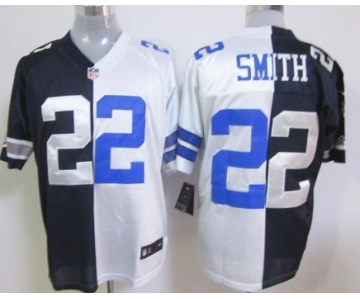 Nike Dallas Cowboys #22 Emmitt Smith Blue/White Two Tone Elite Jersey